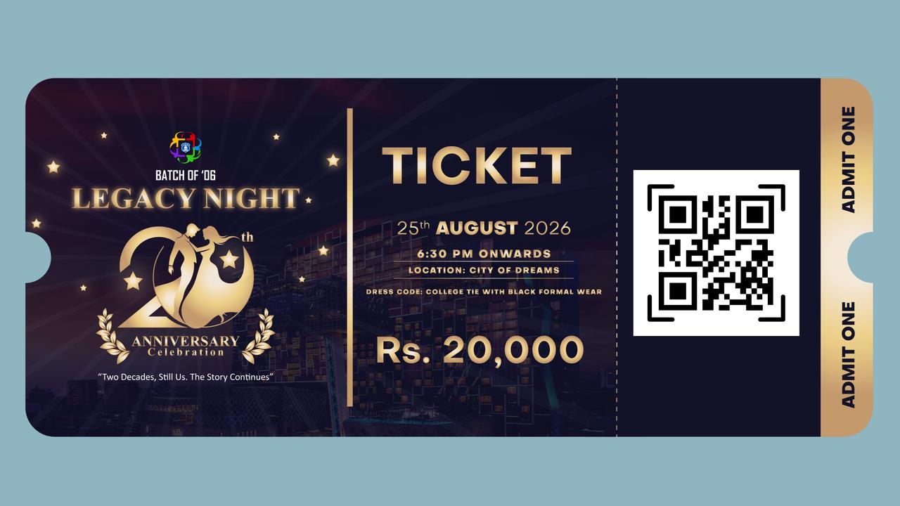 Legacy Night 2026 Single Pass ticket